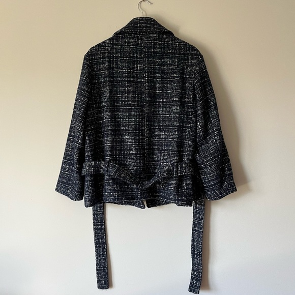 NWOT Club Monaco Textured Belted Coat - Picture 10 of 16